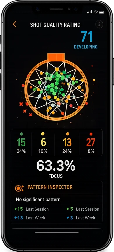 Shot Quality Rating — real Shotlyzer app screen